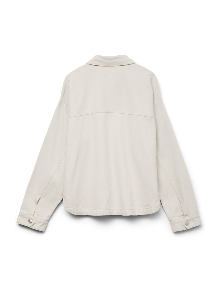 VERO MODA Cream Long Sleeve Denim Shacket - Image 6 of 6 VERO MODA Cream Long Sleeve Denim Shacket - Image 6 of 6