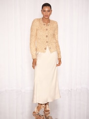 Lipsy Gold Tinsel Cardigan - Image 4 of 5