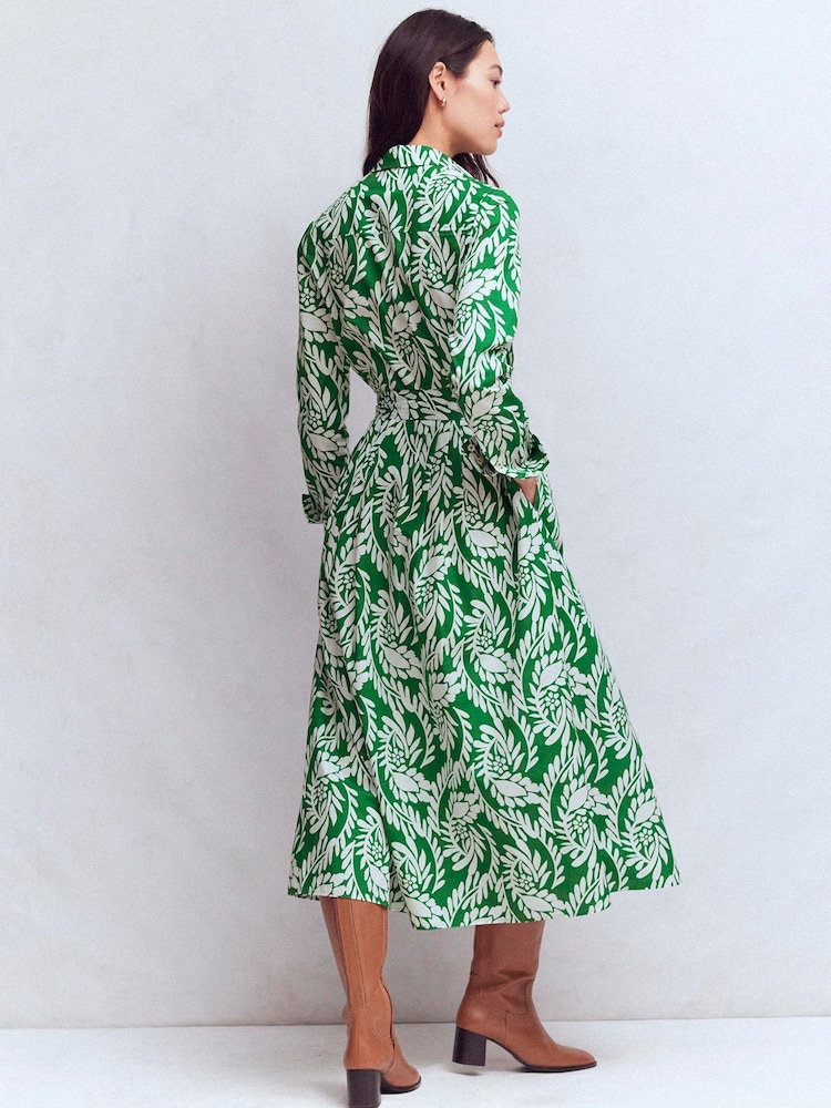 Buy Boden Green Alexa Long Sleeve Midi Dress from Next USA Buy Boden Green Alexa Long Sleeve Midi Dress from Next USA