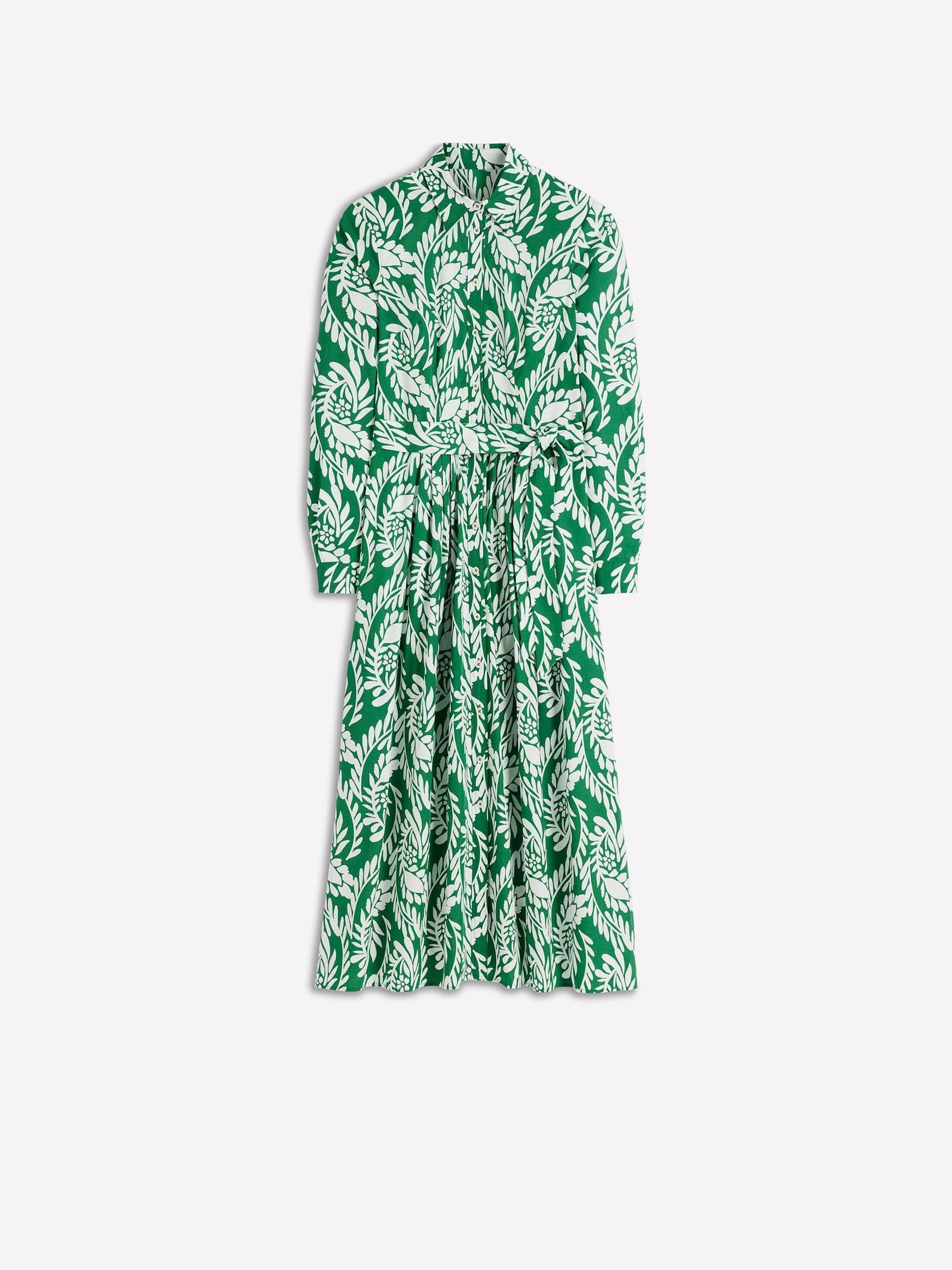 green and white long sleeve dress Ivy Paisley Tirza Dress – Cinq à Sept
