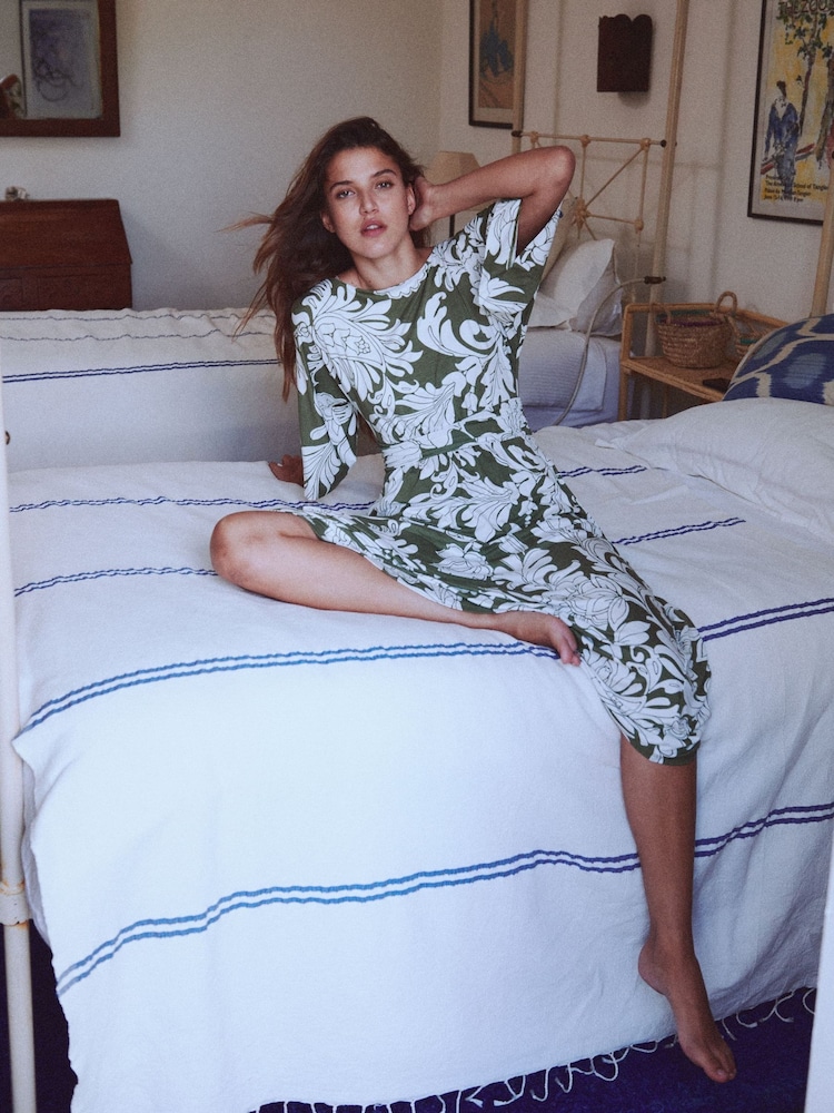 Boden Green Imelda Kimono Jersey Dress - Image 1 of 7