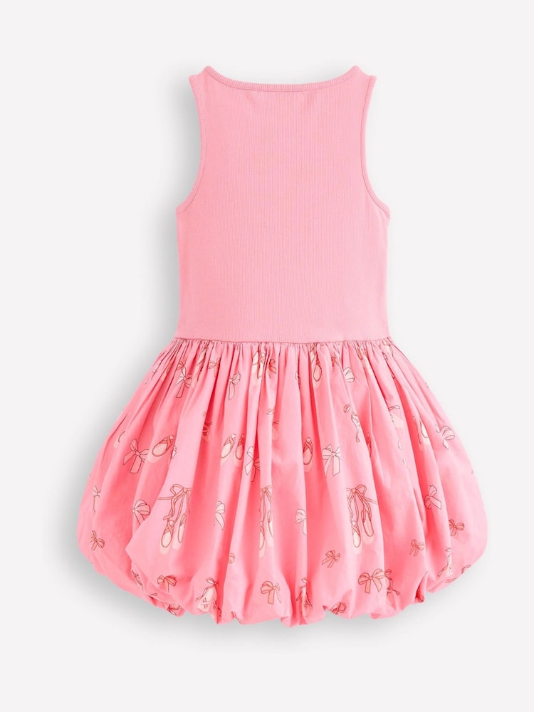 Boden Pink Bubble Hem Rib Dress - Image 2 of 3 Boden Pink Bubble Hem Rib Dress - Image 2 of 3
