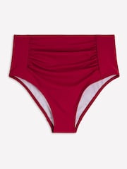 Boden Red Kythira Ruched Bikini Bottoms - Image 5 of 6