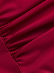 Boden Red Kythira Ruched Bikini Bottoms - Image 6 of 6