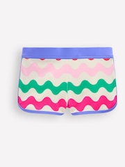Boden Blue Patterned Swim Shorts - Image 1 of 3