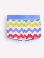 Boden Blue Patterned Swim Shorts - Image 2 of 3