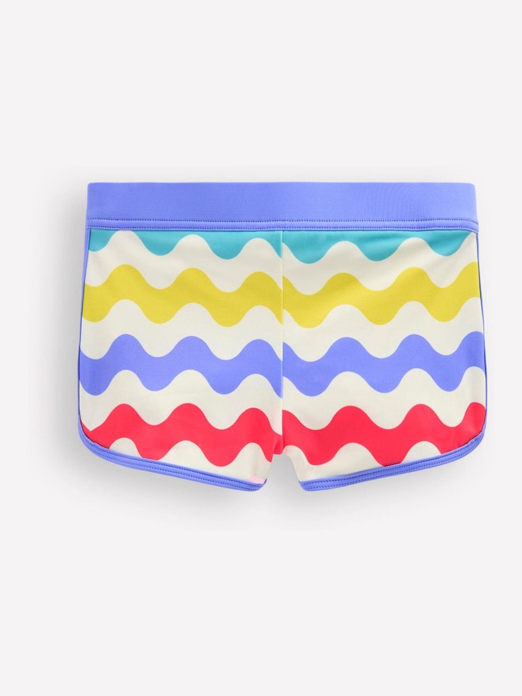 Boden Blue Patterned Swim Shorts - Image 2 of 3