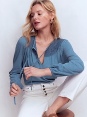 Boden Edi Bluse mit Besatzdetails - Bild 1 von 5