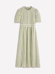 Boden Green Ivy Linen Midi Dress - Image 6 of 6