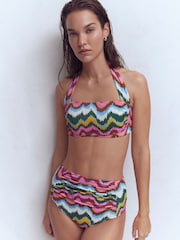 Boden Blue Kythira Ruched Bikini Top - Image 1 of 6