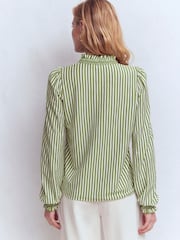Boden Green Effie Smocked Detail Shirt - Image 3 of 6
