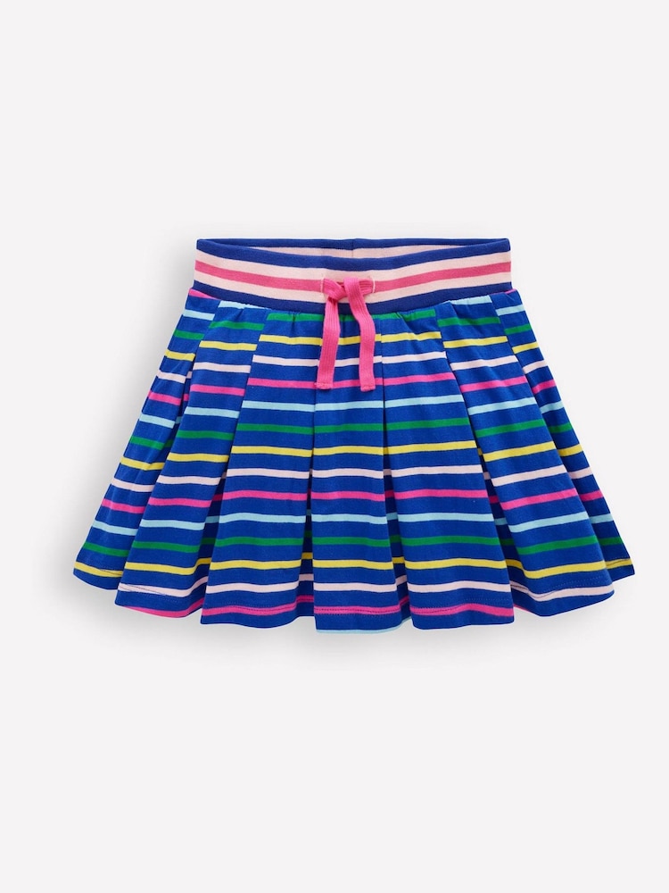 Boden Blue Pleated Jersey Skort - Image 1 of 4