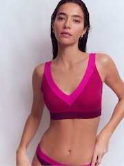 Boden Purple Campania Cross-Back Bikini Top - Image 1 of 7