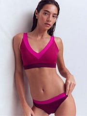 Boden Purple Campania Cross-Back Bikini Top - Image 4 of 7