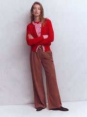 Boden Red Grace Colour Block Cardigan - Image 4 of 7