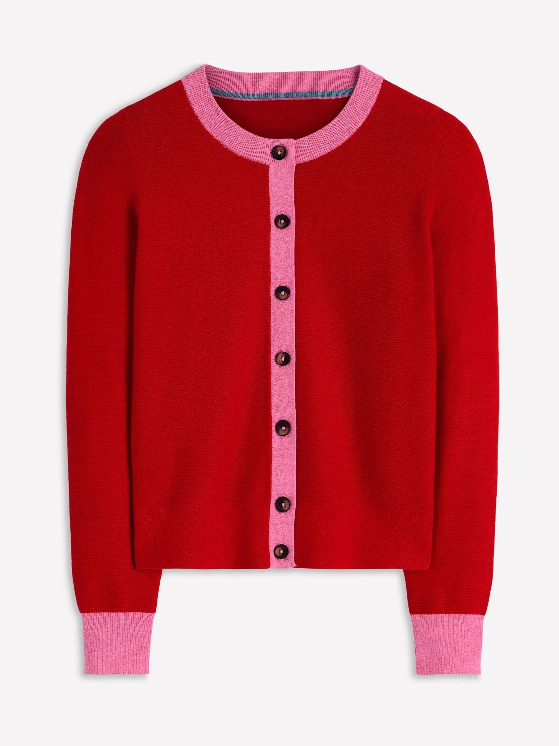 Buy Boden Red Grace Colour Block Cardigan from the Next UK online shop