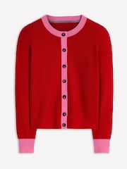 Boden Red Grace Colour Block Cardigan - Image 6 of 7
