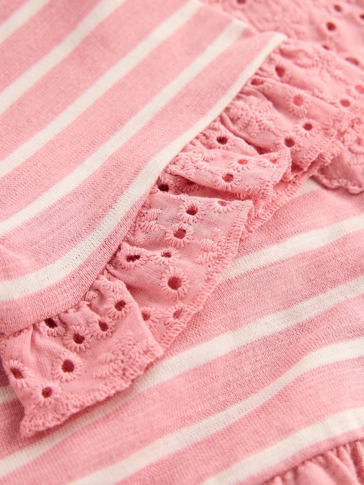 Boden Pink Broderie Pocket Jersey Dress - Image 3 of 3