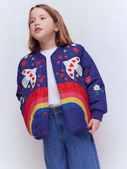 Boden Blue Fun Bomber Jacket - Image 2 of 8