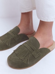 Boden Green Etta Ghillie Mule Clogs - Image 2 of 6