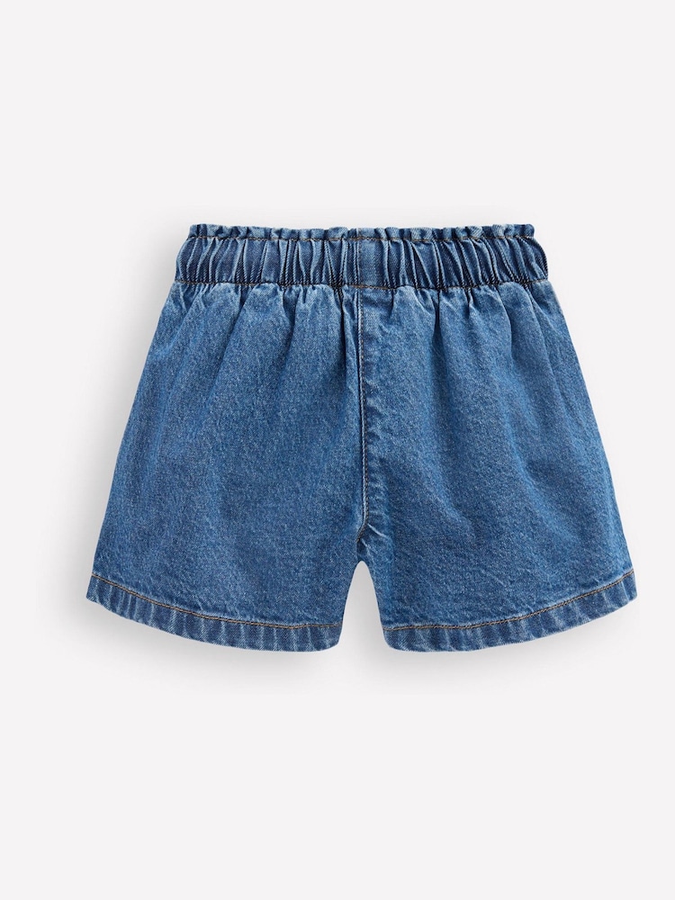 Boden Blue Frill Waist Shorts - Image 2 of 3 Boden Blue Frill Waist Shorts - Image 2 of 3
