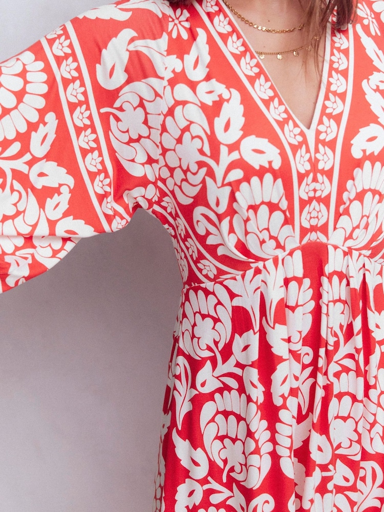 فستان Nell بقصّة كيمونو متوسط الطول من Boden - Image 2 of 5