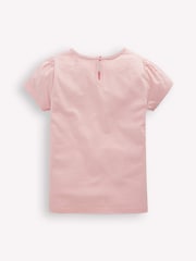 Boden Pink Puff Sleeve Superstitch Top - Image 2 of 3