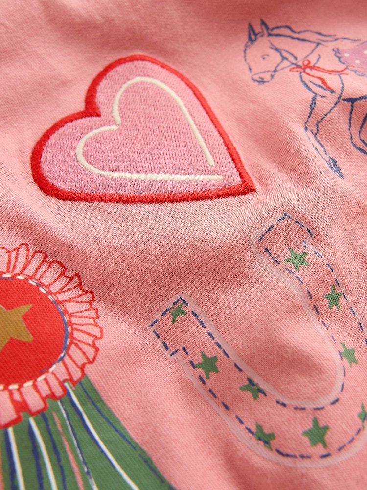 Boden Pink Pretty Frill T-Shirt - Image 3 of 3