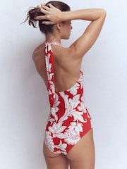 Boden Red Minori Halter Tie Swimsuit - Image 4 of 7