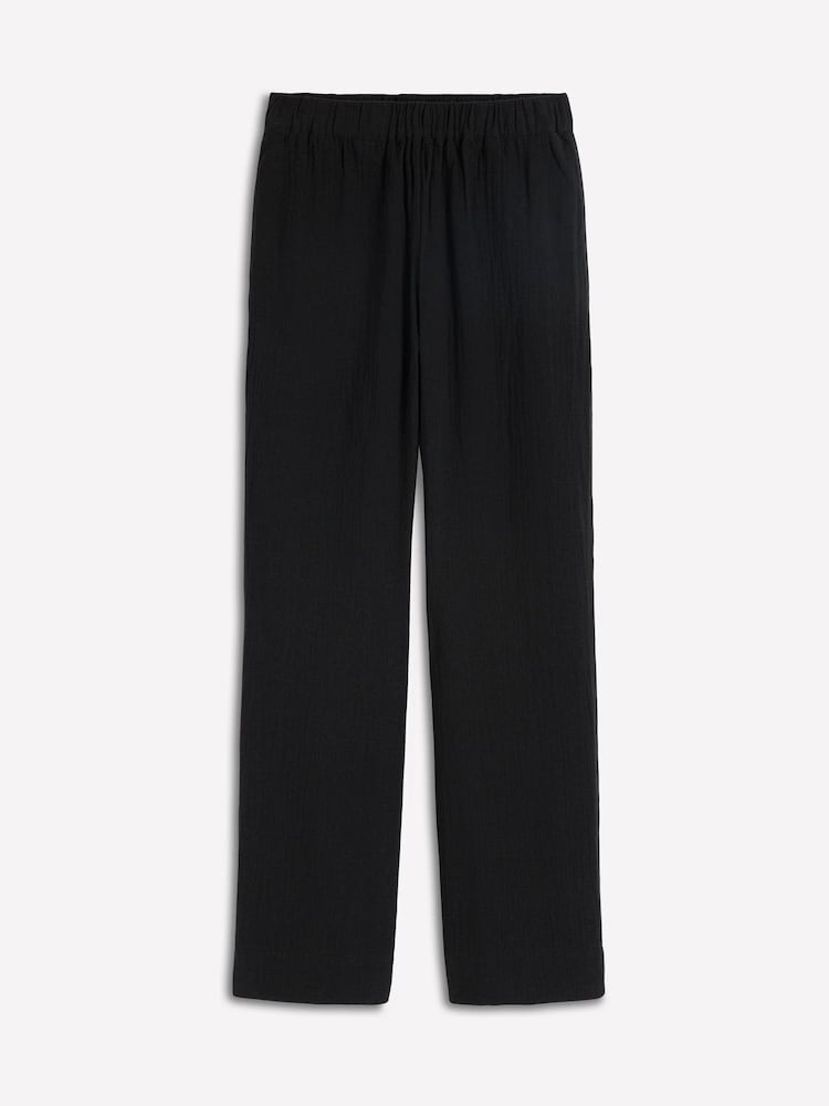 Boden Black Pull-On Double Cloth Trousers - Image 5 of 5