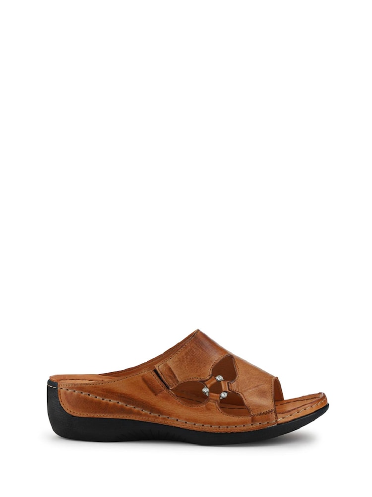 Pavers Leather Wedge-Heeled Mules - Bild 1 von 5 Pavers Leather Wedge-Heeled Mules - Bild 1 von 5