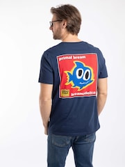 Weird Fish Blue Primal Bream Back Print Artist T-Shirt - Image 2 of 6