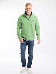 Weird Fish Green Newark Quarter Zip Grid Fleece - Image 3 of 7