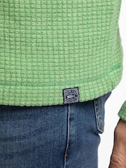 Weird Fish Green Newark Quarter Zip Grid Fleece - Image 5 of 7