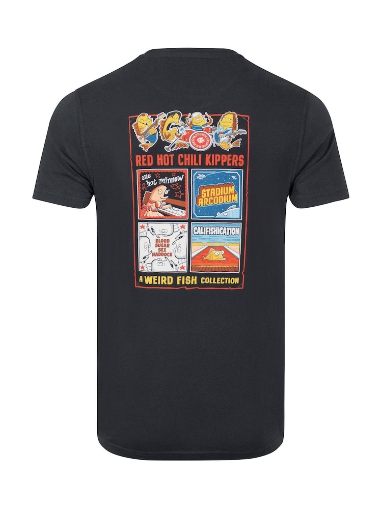Weird Fish Black Chili Kippers Back Print Artist T-Shirt - Image 6 of 6