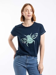 Weird Fish Fern Bee Front Print Graphic T-Shirt - صورة 1 من 6
