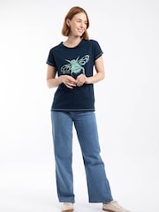 Weird Fish Fern Bee Front Print Graphic T-Shirt - صورة 3 من 6