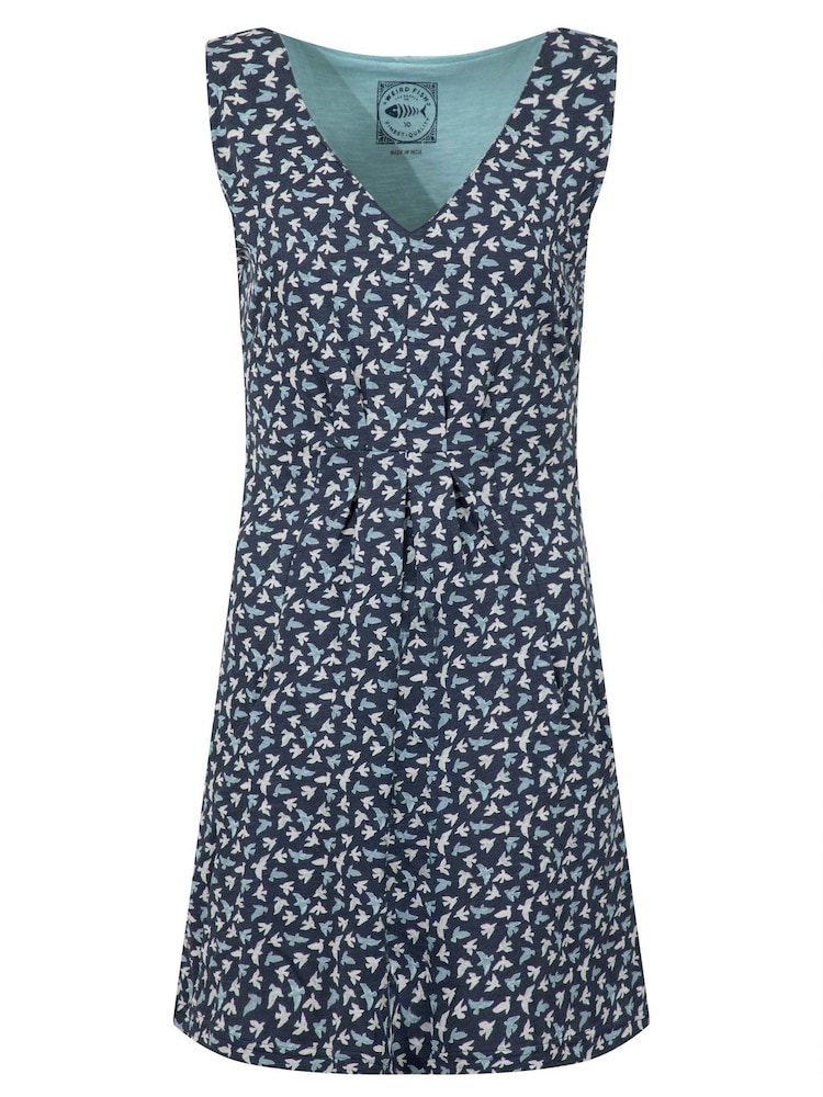 Weird Fish Blue Indus Printed Jersey Tunic - Image 6 of 6