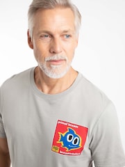 Weird Fish Grey Primal Bream Back Print Artist T-Shirt - Image 4 of 6