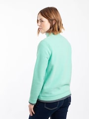 Weird Fish Green Ariana Full Zip Grid Fleece - Image 2 of 7