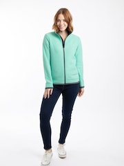 Weird Fish Green Ariana Full Zip Grid Fleece - Image 3 of 7