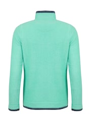 Weird Fish Green Ariana Full Zip Grid Fleece - Image 7 of 7