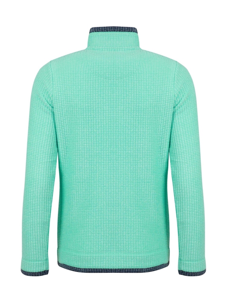Weird Fish Green Ariana Full Zip Grid Fleece - Image 7 of 7