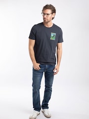 Weird Fish Navy Holy Whale Back Print Artist T-Shirt - Image 1 of 5