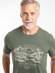 Weird Fish Green Sunrise Front Print Graphic T-Shirt - Image 4 of 6