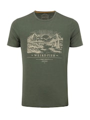 Weird Fish Green Sunrise Front Print Graphic T-Shirt - Image 5 of 6