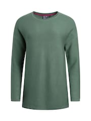 أخضر - كنزة محبوكة بياقة بحافة مستديرة Dalla من Weird Fish - صورة 6 من 7