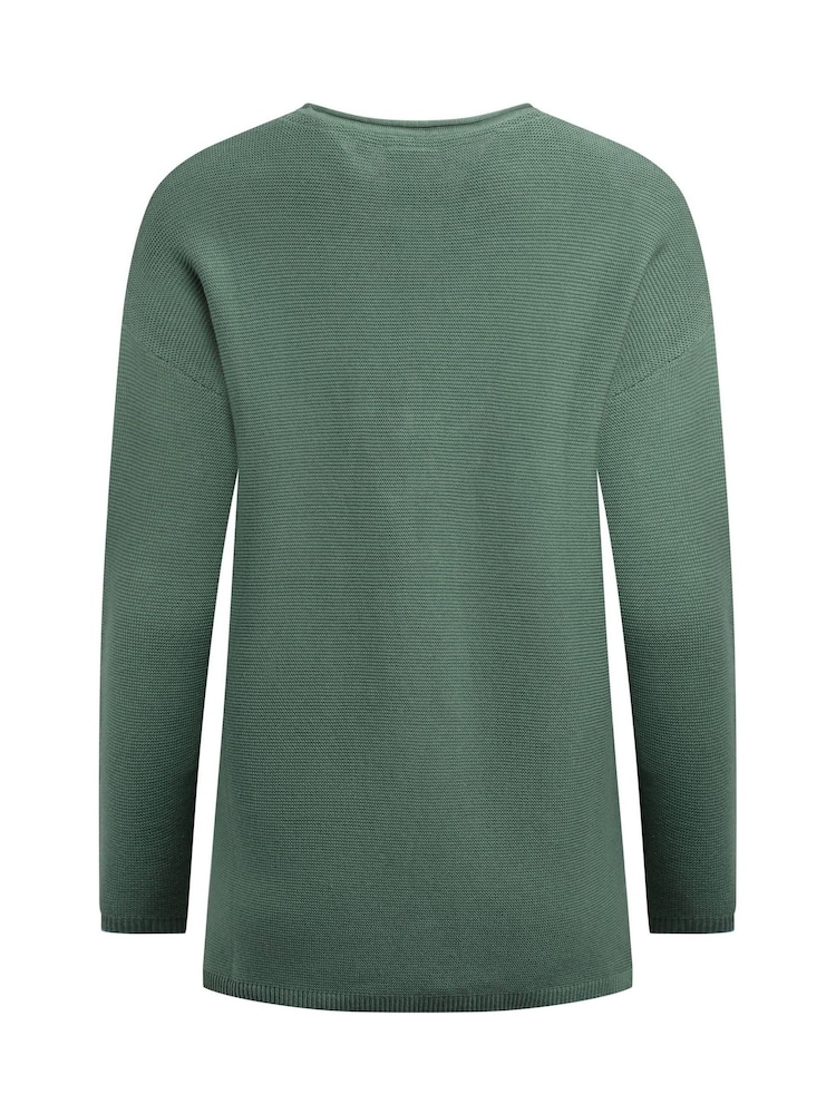 أخضر - كنزة محبوكة بياقة بحافة مستديرة Dalla من Weird Fish - صورة 7 من 7 أخضر - كنزة محبوكة بياقة بحافة مستديرة Dalla من Weird Fish - صورة 7 من 7