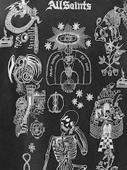 AllSaints Black Terra Zip Through Hoodie - Image 7 of 7