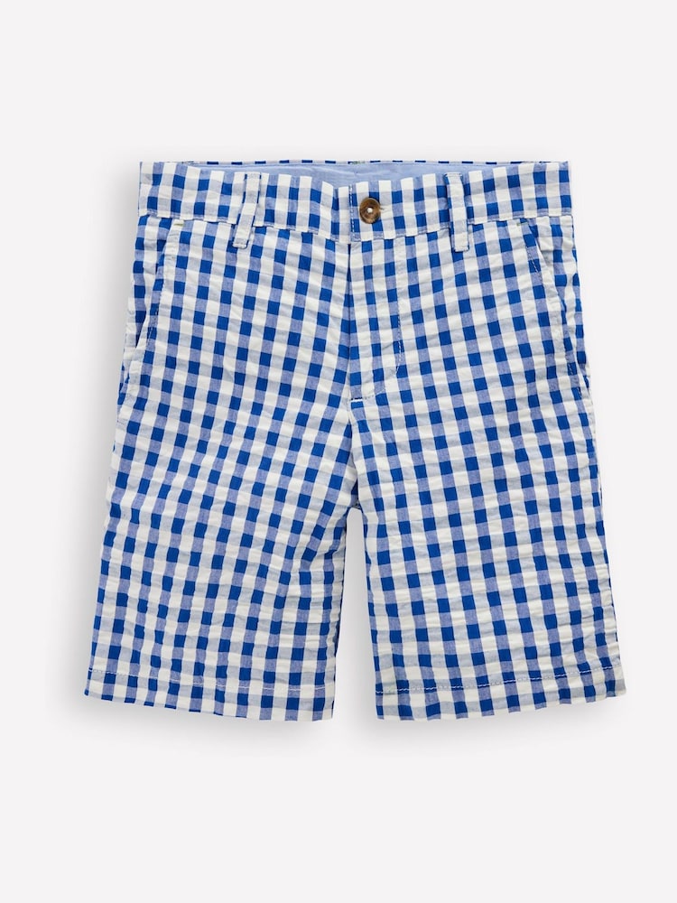 Boden Blue Textured Shorts - Image 1 of 3